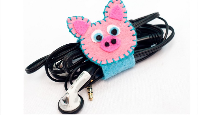 How To Make Piggy Earphone Cable Tie